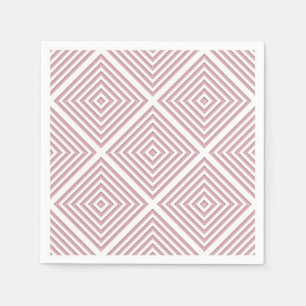 Pinke geometrische Quadrate Serviette