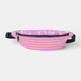 Pinke geometrische Streifen Bauchtasche