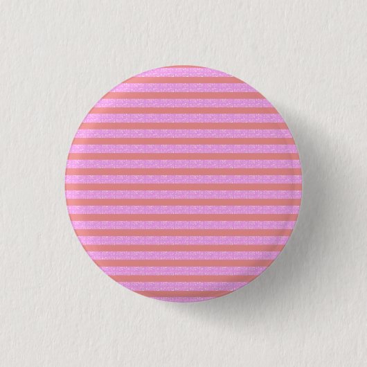 Pinke geometrische Streifen Button (Vorderseite)