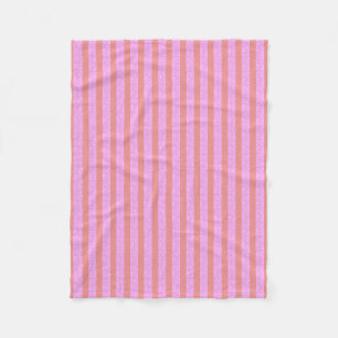 Pinke geometrische Streifen Fleecedecke