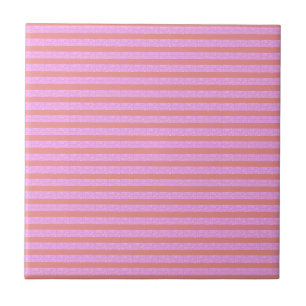 Pinke geometrische Streifen Fliese