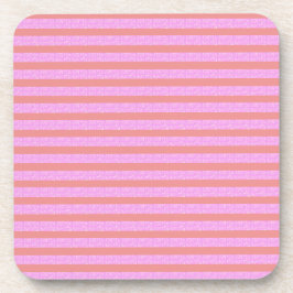 Pinke geometrische Streifen Harter Kunststoff-Unte Getränkeuntersetzer