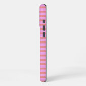 Pinke geometrische Streifen iPhone Hülle (Linke Seite)