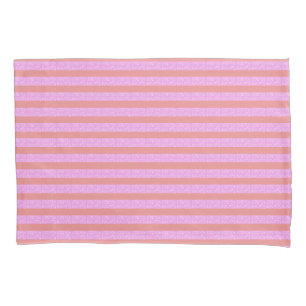 Pinke geometrische Streifen Kissenbezug