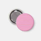 Pinke geometrische Streifen Magnet (Vorderseite/Rückseite)