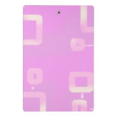 Pinke geometrische Streifen Mini Klemmbrett (Rückseite)