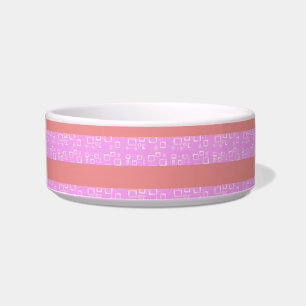 Pinke geometrische Streifen Napf