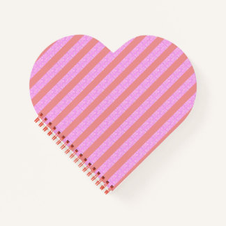 Pinke geometrische Streifen Notizblock