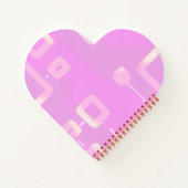 Pinke geometrische Streifen Notizblock (Rückseite)