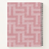 Pinke geometrische Streifen Notizblock (Rückseite)