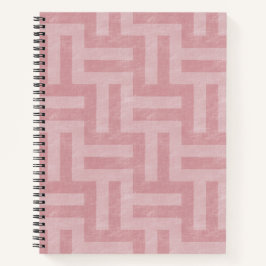 Pinke geometrische Streifen Notizblock