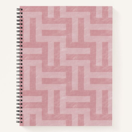 Pinke geometrische Streifen Notizblock (Vorderseite)