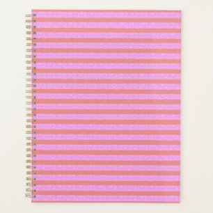 Pinke geometrische Streifen Planer