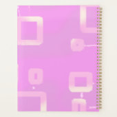 Pinke geometrische Streifen Planer (Rückseite)