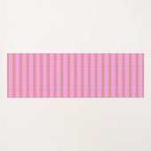 Pinke geometrische Streifen Yogamatte (Rückseite (Horizontal))