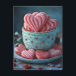 Pinke Herzen in Schüssel Valentinstag Postkarte<br><div class="desc">Überrasche deine Liebsten zum Valentinstag mit einer zauberhaften Botschaft! Unsere wunderschöne Postkarte zeigt ein liebevoll gestaltetes Papierkunst-Design mit Herzen,  die aus einem Umschlag sprießen. Perfekt,  um deine Gefühle auszudrücken und diesen besonderen Tag unvergesslich zu machen!</div>