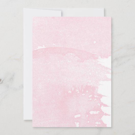 Pinke Kirsche Blossom Geometrische Brunch & Bubbly Einladung (Rückseite)