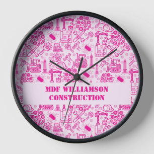 Pinke, mädchenhaft, moderner Architectural Bluepri Uhr
