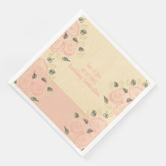 Pinke mit Polka-Punkten Serviette (Ecke)