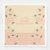 Pinke mit Polka-Punkten Serviette (Vorderseite)