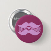 Pinke Mustaches benutzerdefinierte Taste Button (Vorne & Hinten)