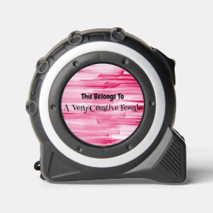 Pinke Pinselstriche Tape Measure Maßband