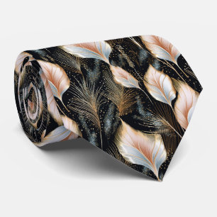 Pinke und blaue Pampasgras Glitter Krawatte