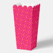 Pinke und gelbe geometrische Popcorn-Vorzugbox Geschenkschachtel (Rückseite)