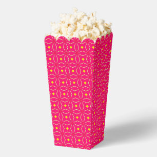Pinke und gelbe geometrische Popcorn-Vorzugbox Geschenkschachtel