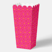 Pinke und gelbe geometrische Popcorn-Vorzugbox Geschenkschachtel (Vorderseite)
