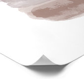 Pinke Wasserfarbe Pinselstriche Poster (Ecke)