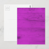 Pinke Wood Structure Postkarte (Vorne/Hinten)