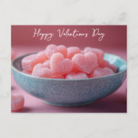 Pinke Zucker Herzen in Schale Valentinstag