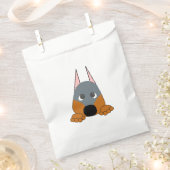 Pinkeln Dobermann blau und rost Geschenktütchen (Ausgeschnitten)