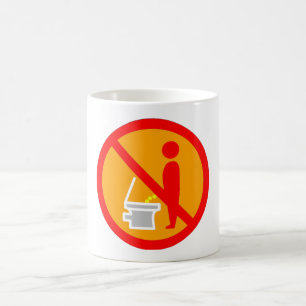 PINKELN NICHT TOILETTEN-VERKEHRSSCHILD KAFFEETASSE