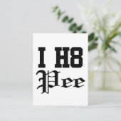 pinkeln postkarte (Stehend Vorderseite)