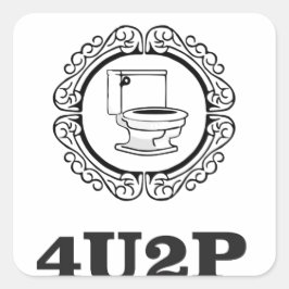 Pinkeln Quadratischer Aufkleber