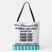 Pinkende Katzen Lehrerin Tasche - sehen Sie zurück (Rückseite)