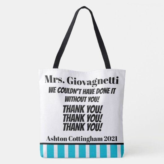 Pinkende Katzen Lehrerin Tasche - sehen Sie zurück (Rückseite)