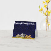 Pinkender Cats-Abschluss Karte (Gelbe Blume)