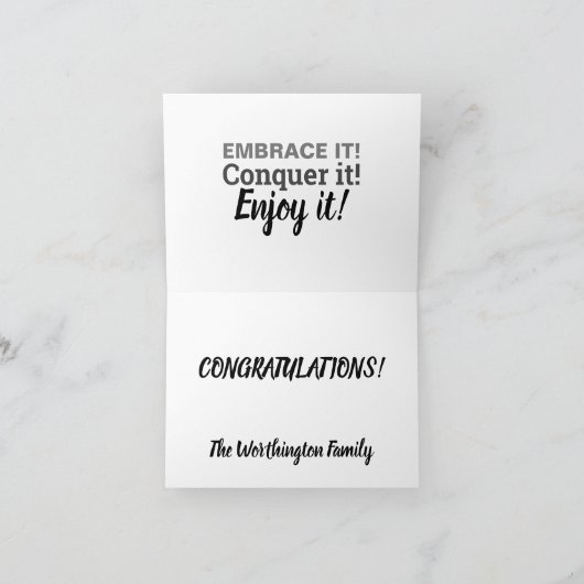 Pinkender Cats-Abschluss Karte (Innenseite)