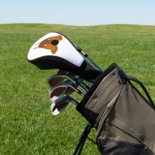 Pinkender Dobermann rot und rost Golf Headcover