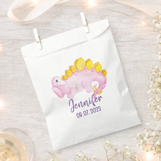 Pinker Dinosaurier Hershey's Candy Favors Geschenktütchen (Ausgeschnitten)
