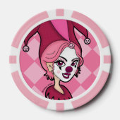 Pinker Joker Pokerchips (Vorderseite)