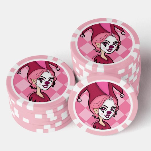 Pinker Joker Pokerchips (Stapel)