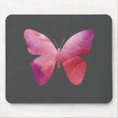 Pinker Schmetterling Mousepad (Vorne)