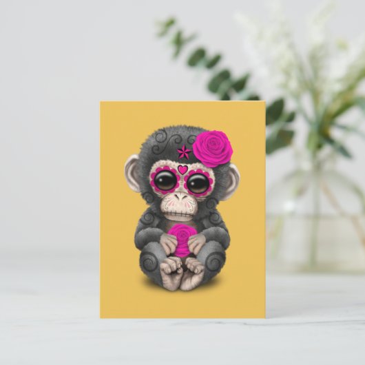 Pinker Tag des toten Zuckerrübenschwanzes Postkarte (Stehend Vorderseite)