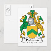Pinkerton Familienwappen Postkarte (Vorne/Hinten)