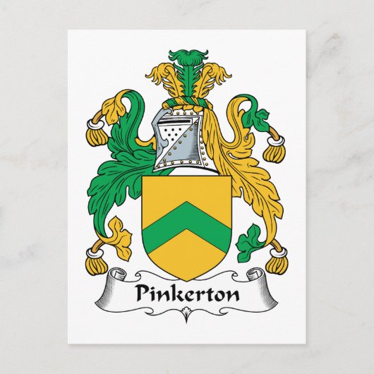 Pinkerton Familienwappen Postkarte (Vorderseite)