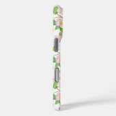 Pinkes Blumen-Limonen-Muster-Monogramm Case-Mate iPhone Hülle (Rückseite / Rechts)